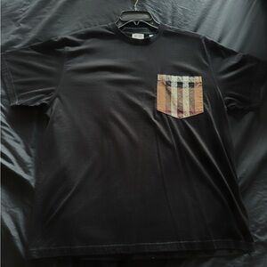 Burberry check pocket cotton T Shirt